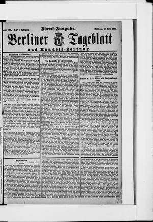 Berliner Tageblatt und Handels-Zeitung on Apr 28, 1897