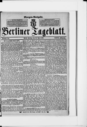 Berliner Tageblatt und Handels-Zeitung vom 30.04.1897