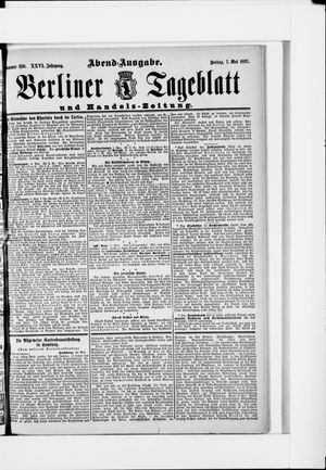 Berliner Tageblatt und Handels-Zeitung vom 07.05.1897