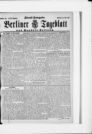 Berliner Tageblatt und Handels-Zeitung on May 19, 1897