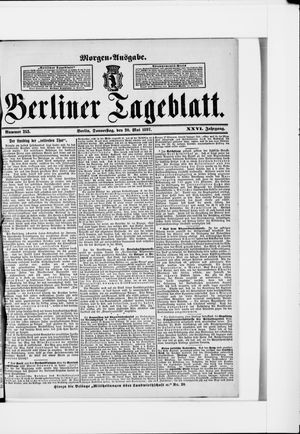 Berliner Tageblatt und Handels-Zeitung on May 20, 1897