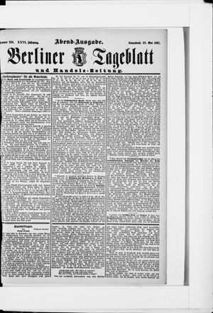Berliner Tageblatt und Handels-Zeitung vom 22.05.1897