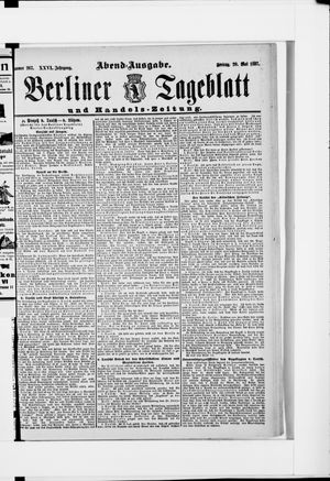 Berliner Tageblatt und Handels-Zeitung on May 28, 1897