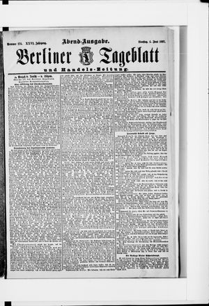 Berliner Tageblatt und Handels-Zeitung vom 01.06.1897
