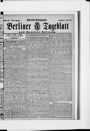 Berliner Tageblatt und Handels-Zeitung vom 03.06.1897
