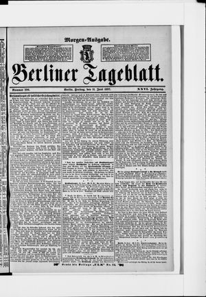 Berliner Tageblatt und Handels-Zeitung vom 11.06.1897
