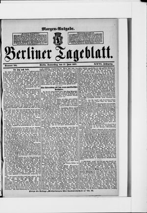 Berliner Tageblatt und Handels-Zeitung vom 17.06.1897