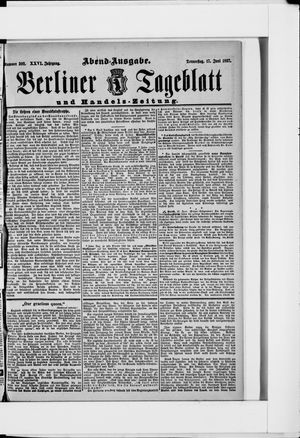 Berliner Tageblatt und Handels-Zeitung vom 17.06.1897