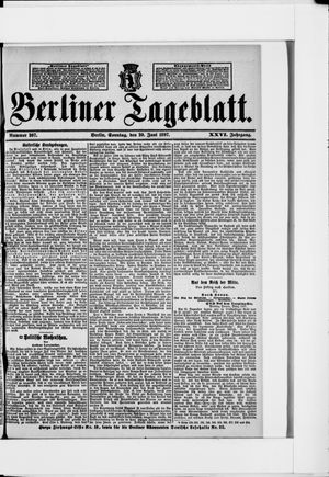 Berliner Tageblatt und Handels-Zeitung vom 20.06.1897