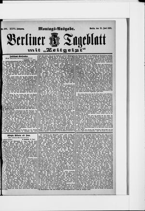 Berliner Tageblatt und Handels-Zeitung vom 21.06.1897