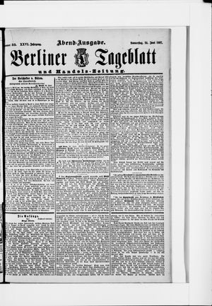 Berliner Tageblatt und Handels-Zeitung vom 24.06.1897