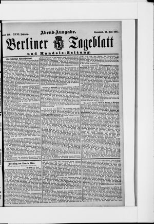 Berliner Tageblatt und Handels-Zeitung on Jun 26, 1897