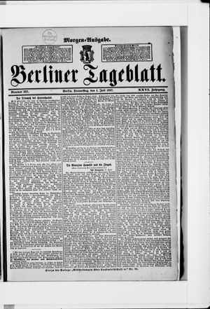 Berliner Tageblatt und Handels-Zeitung vom 01.07.1897