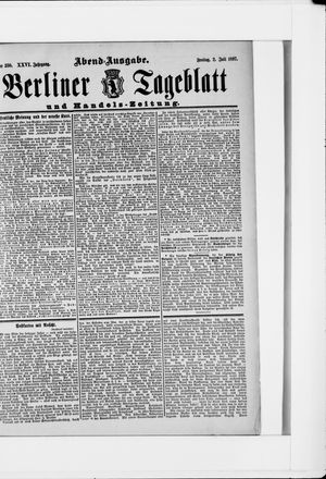 Berliner Tageblatt und Handels-Zeitung on Jul 2, 1897