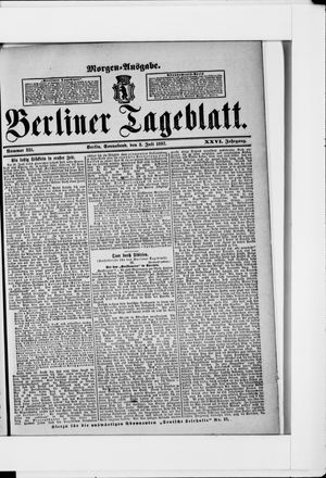Berliner Tageblatt und Handels-Zeitung on Jul 3, 1897