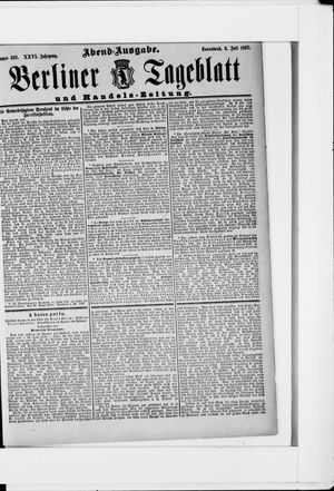 Berliner Tageblatt und Handels-Zeitung vom 03.07.1897