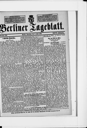 Berliner Tageblatt und Handels-Zeitung vom 04.07.1897