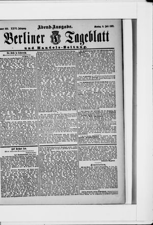 Berliner Tageblatt und Handels-Zeitung vom 05.07.1897