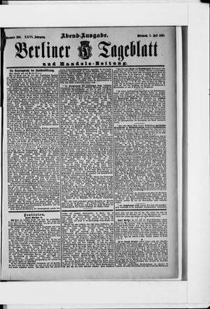 Berliner Tageblatt und Handels-Zeitung vom 07.07.1897