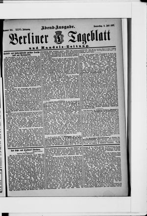 Berliner Tageblatt und Handels-Zeitung vom 08.07.1897