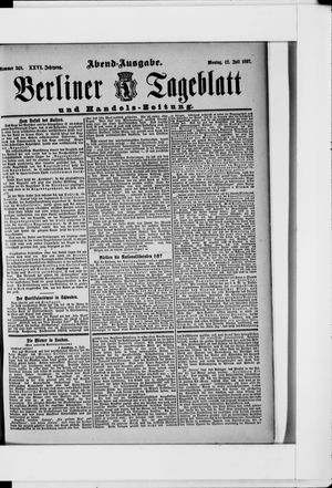 Berliner Tageblatt und Handels-Zeitung vom 12.07.1897