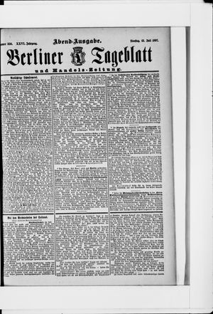 Berliner Tageblatt und Handels-Zeitung vom 13.07.1897
