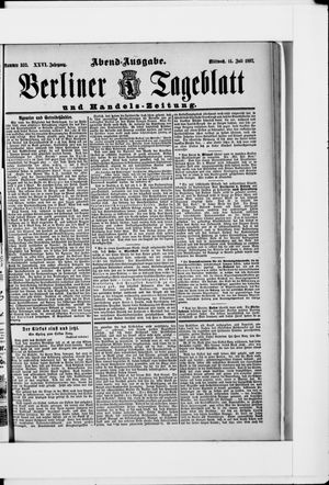 Berliner Tageblatt und Handels-Zeitung vom 14.07.1897