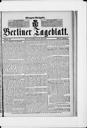 Berliner Tageblatt und Handels-Zeitung vom 15.07.1897