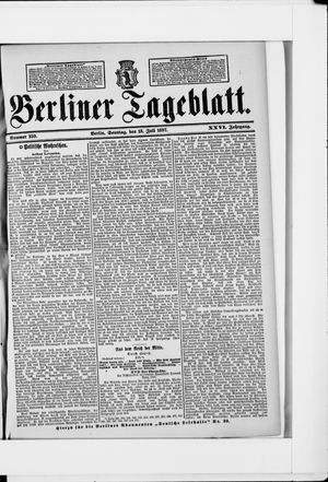 Berliner Tageblatt und Handels-Zeitung vom 18.07.1897