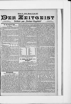 Berliner Tageblatt und Handels-Zeitung vom 19.07.1897