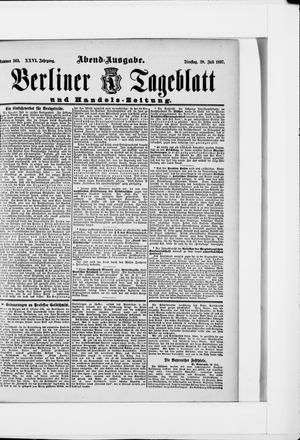 Berliner Tageblatt und Handels-Zeitung vom 20.07.1897