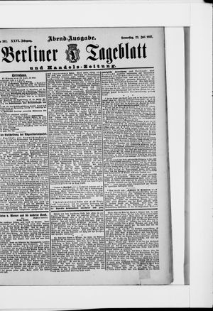 Berliner Tageblatt und Handels-Zeitung vom 22.07.1897