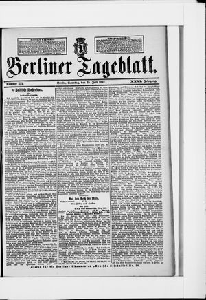 Berliner Tageblatt und Handels-Zeitung vom 25.07.1897