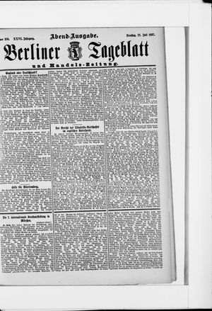 Berliner Tageblatt und Handels-Zeitung vom 27.07.1897