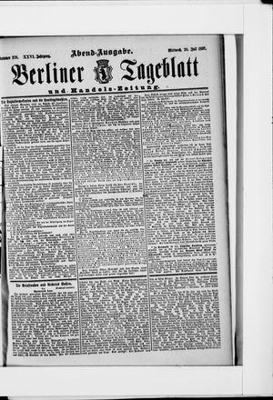 Berliner Tageblatt und Handels-Zeitung vom 28.07.1897