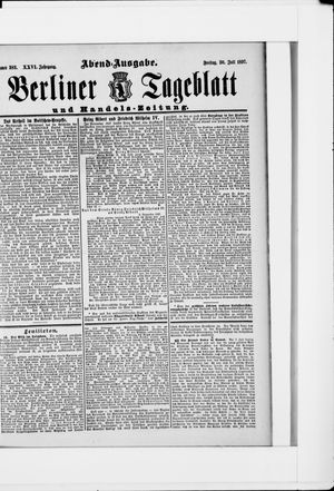 Berliner Tageblatt und Handels-Zeitung vom 30.07.1897