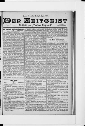 Berliner Tageblatt und Handels-Zeitung vom 02.08.1897