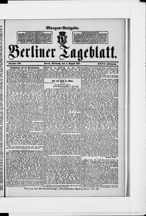 Berliner Tageblatt und Handels-Zeitung vom 04.08.1897