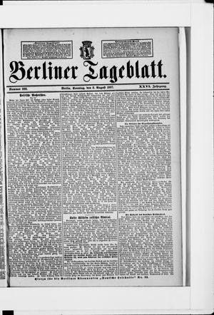 Berliner Tageblatt und Handels-Zeitung vom 08.08.1897