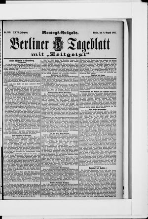 Berliner Tageblatt und Handels-Zeitung vom 09.08.1897