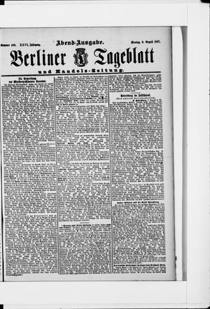 Berliner Tageblatt und Handels-Zeitung vom 09.08.1897