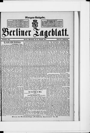 Berliner Tageblatt und Handels-Zeitung vom 11.08.1897