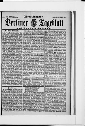 Berliner Tageblatt und Handels-Zeitung on Aug 12, 1897