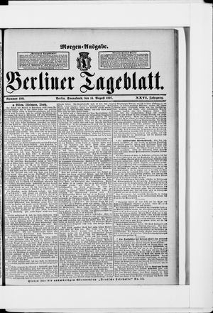 Berliner Tageblatt und Handels-Zeitung vom 14.08.1897