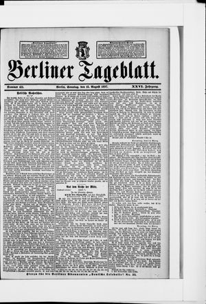 Berliner Tageblatt und Handels-Zeitung vom 15.08.1897