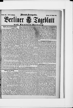 Berliner Tageblatt und Handels-Zeitung vom 20.08.1897