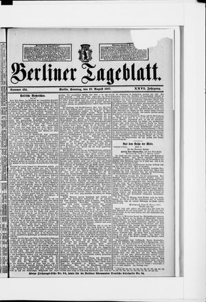 Berliner Tageblatt und Handels-Zeitung vom 22.08.1897