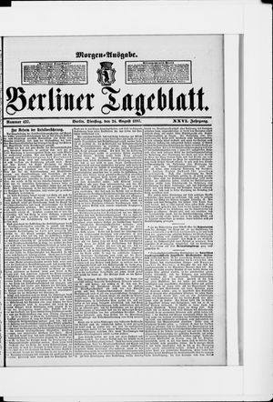 Berliner Tageblatt und Handels-Zeitung vom 24.08.1897