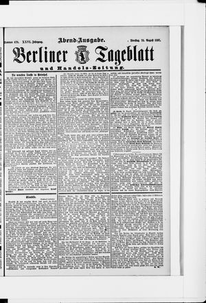 Berliner Tageblatt und Handels-Zeitung vom 24.08.1897