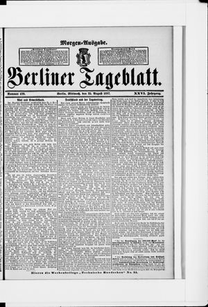 Berliner Tageblatt und Handels-Zeitung vom 25.08.1897